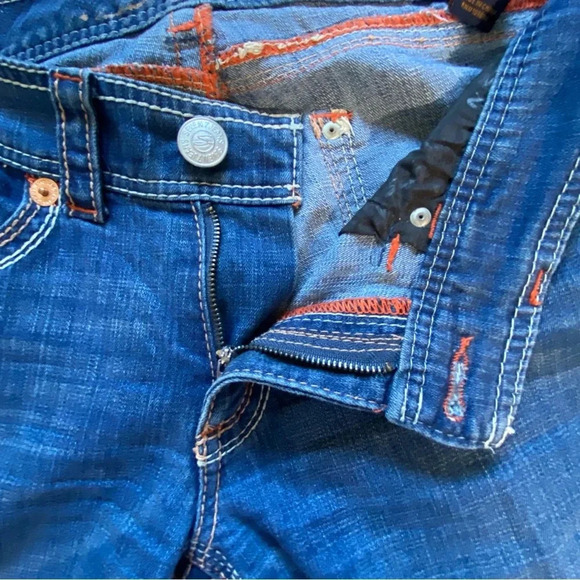 Seven7 Bootcut Women's Jeans‎ 10 Orange Embroidery Detail - Picture 8 of 15
